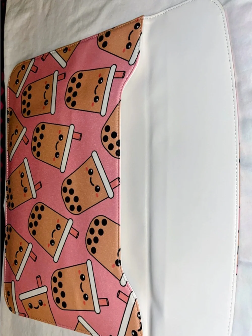 Laptop Sleeve for 15” Pink Bubble Tea with Kawaii Boba Print